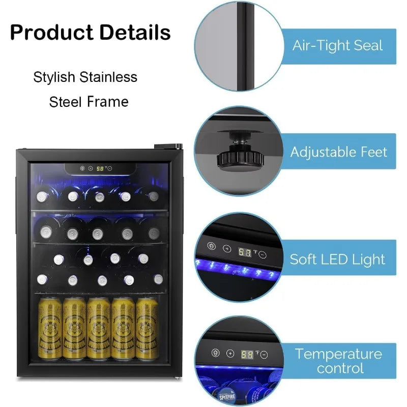 24 Wine Bottle Beverage Refrigerator