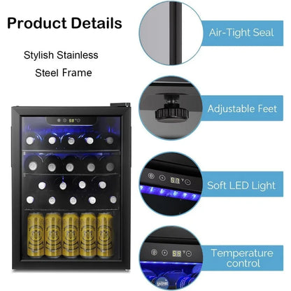 24 Wine Bottle Beverage Refrigerator
