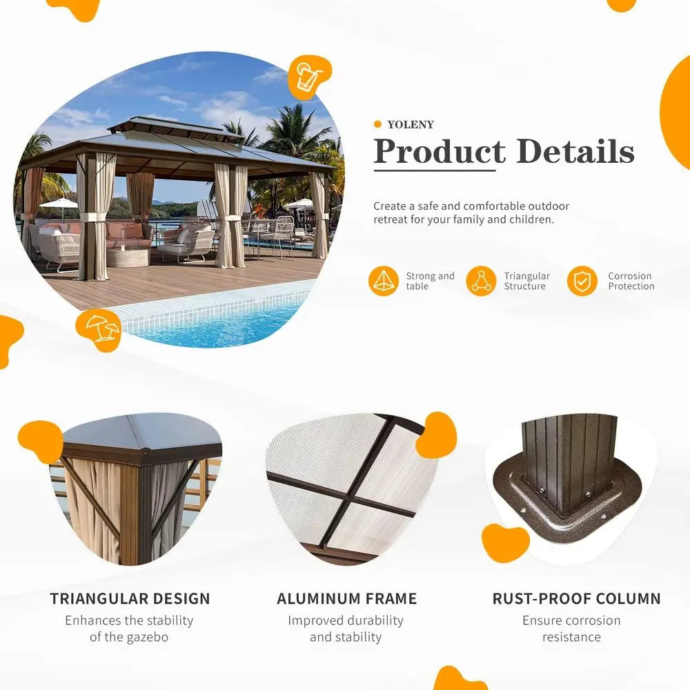 Outdoor Double Roof Gazebo