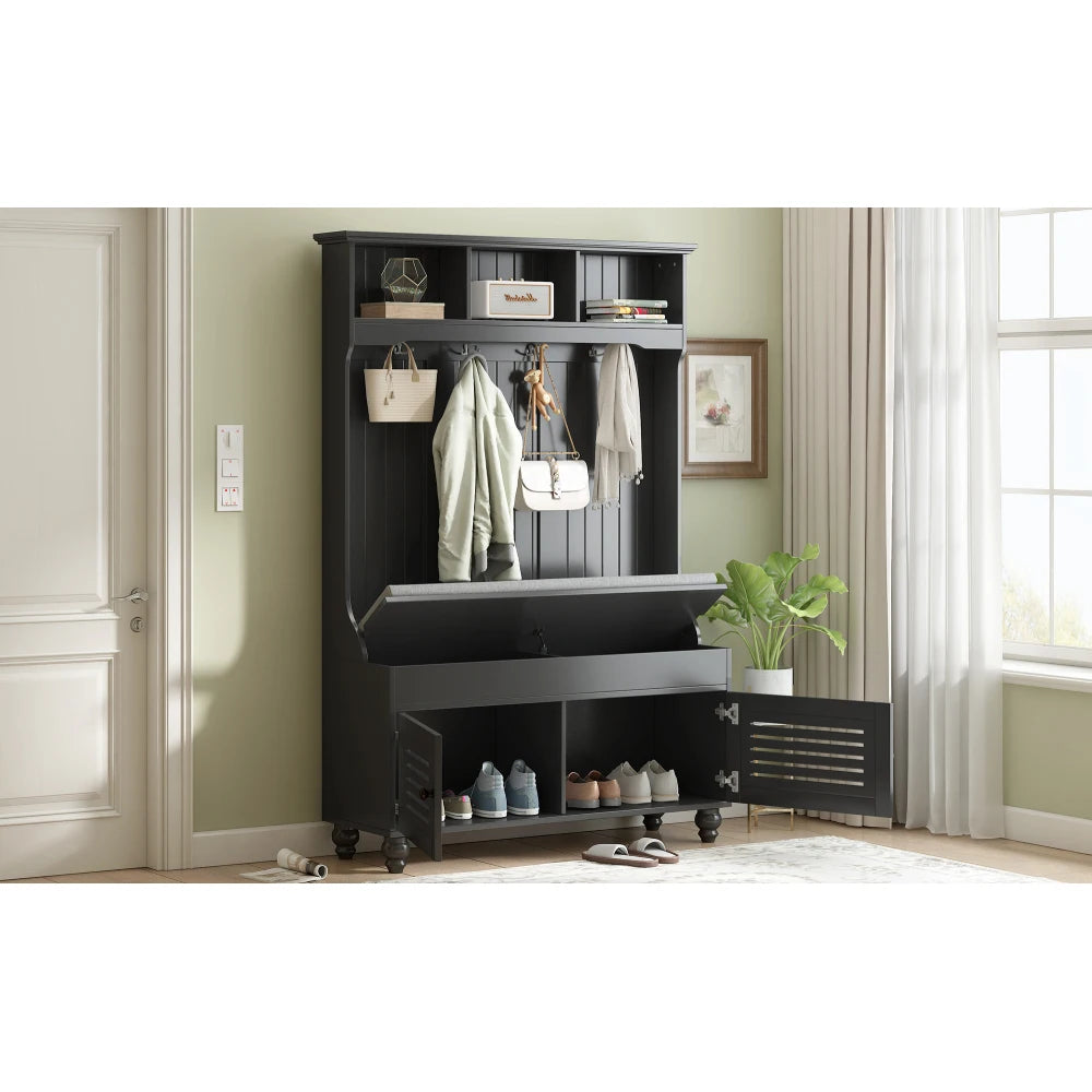 Entryway Bench and Coat Rack