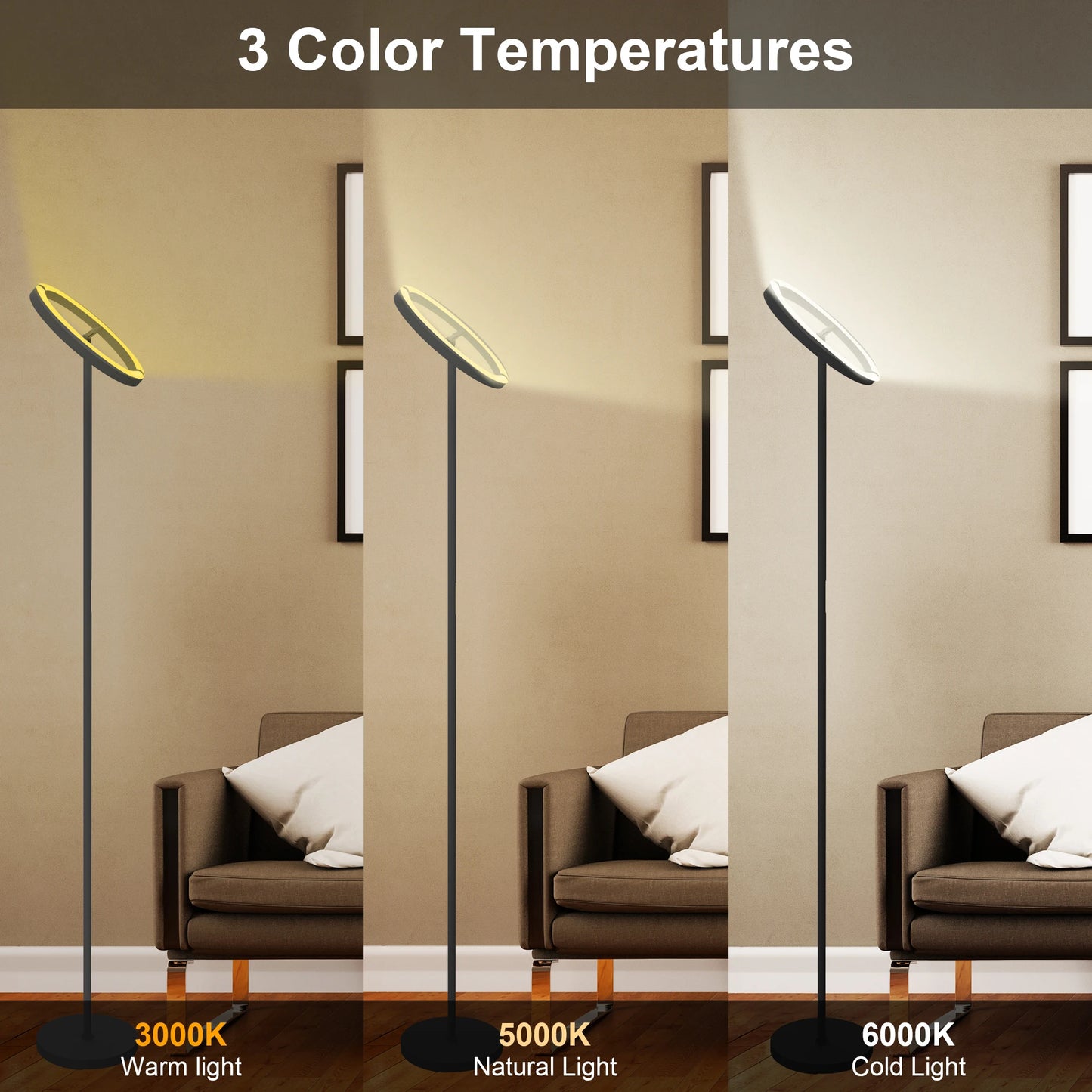 69" LED Torchiere Floor Lamp