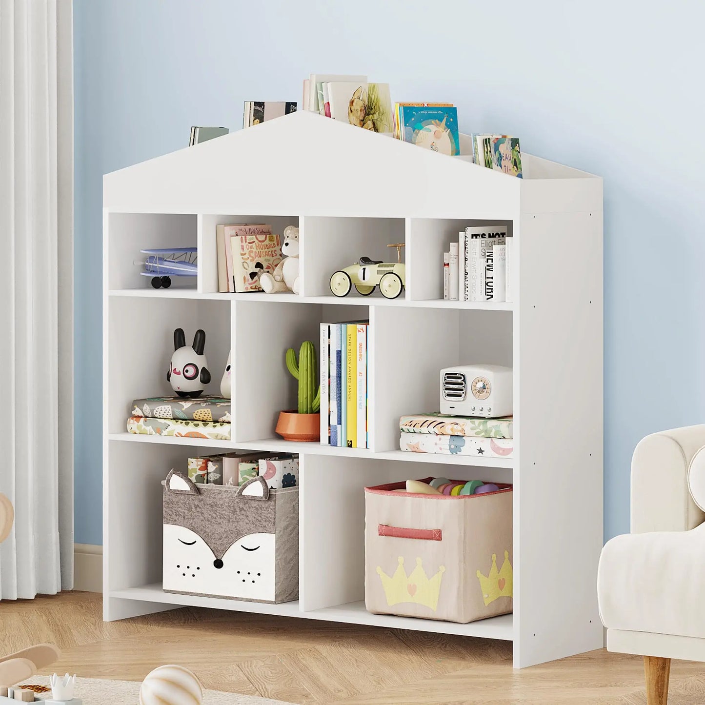 9-Cubby Toy Storage Organizer