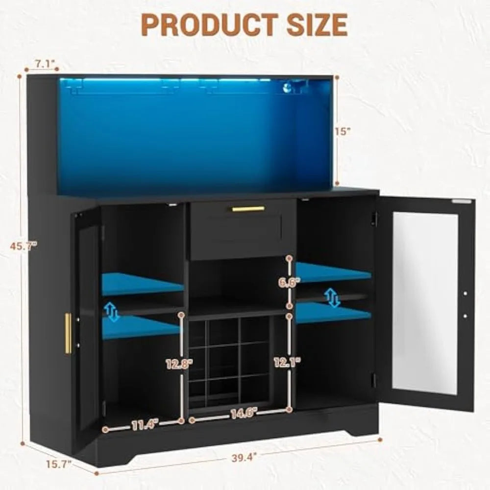 Wine Bar Cabinet LED Light for home