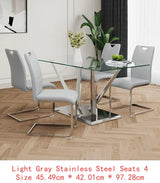 Modern Glass Dining Table Set