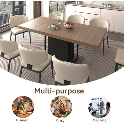 Extendable Dining Room Table 78.74 Inches