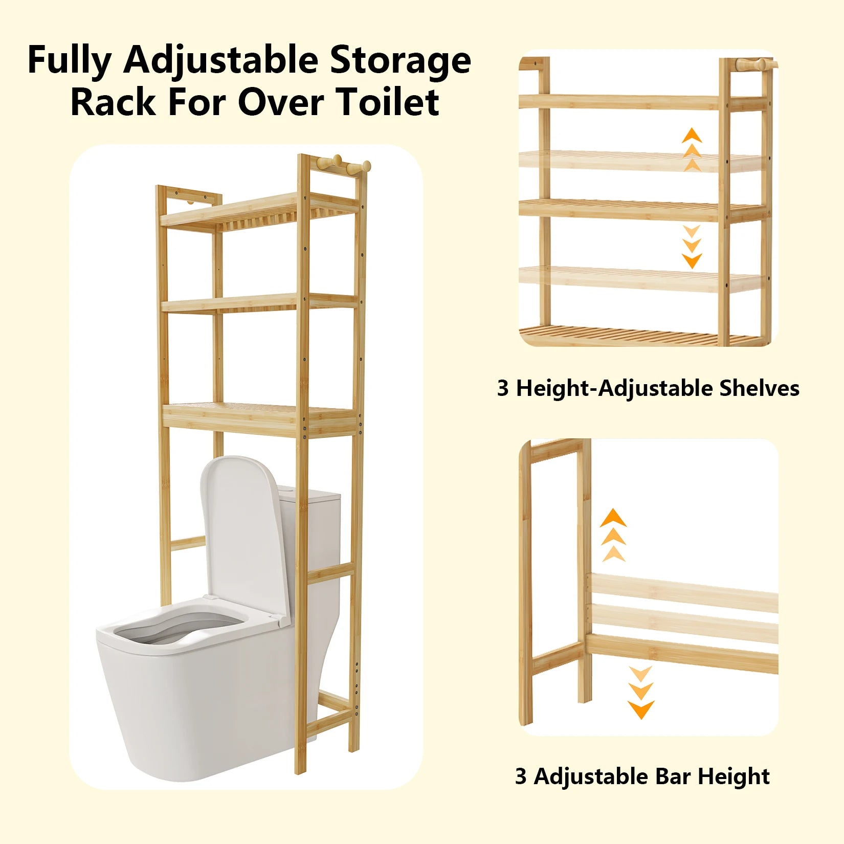 Bamboo Storage Shelf Organizer