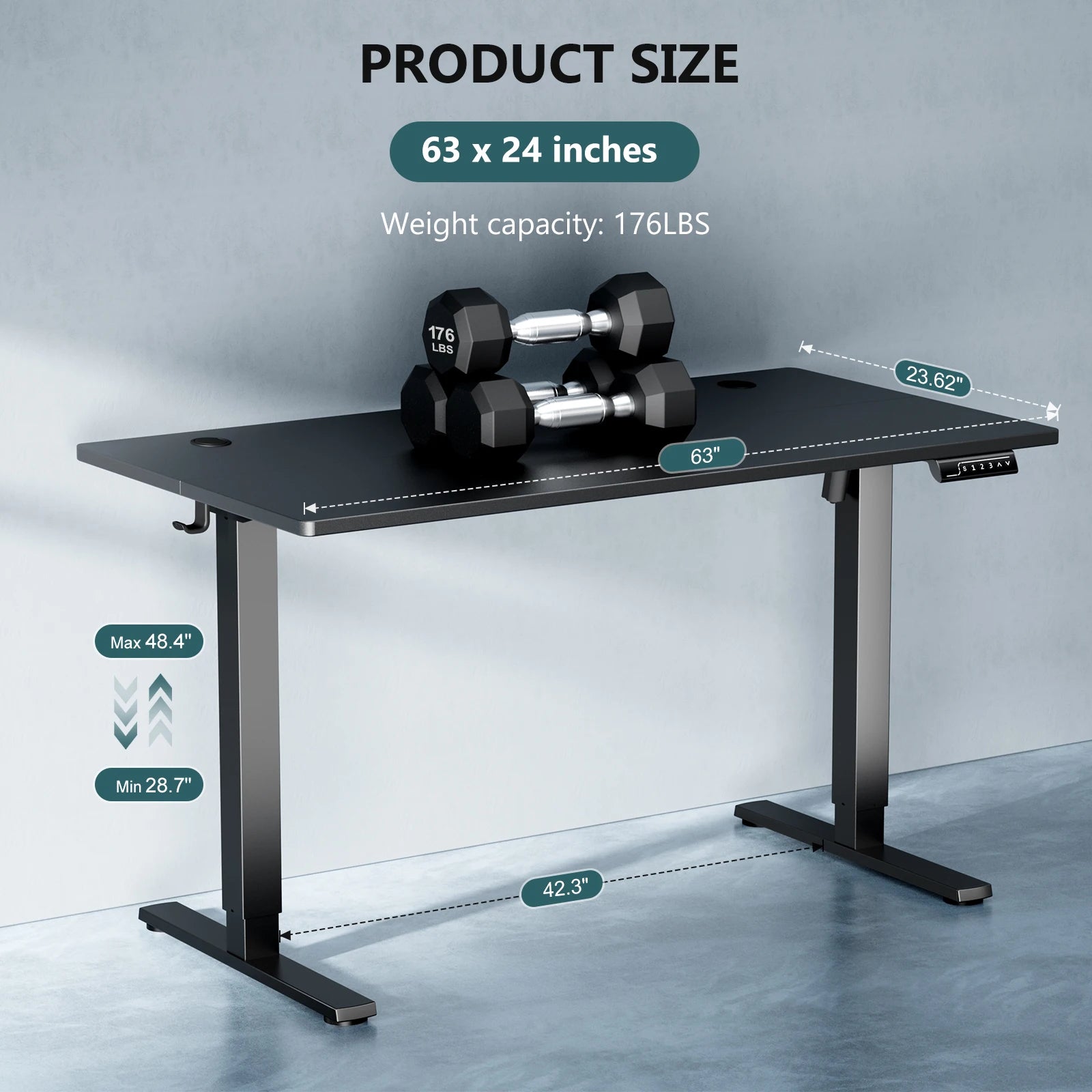 Electric Standing Desk Adjustable Desk for Home & Office