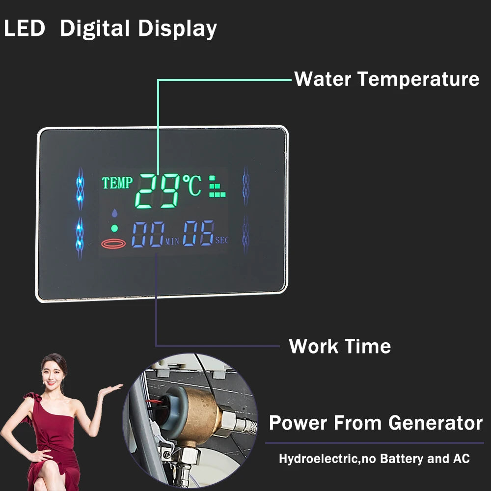 LED Intelligent Bathroom Shower