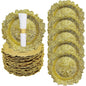 Gold Plastic Plates - 24