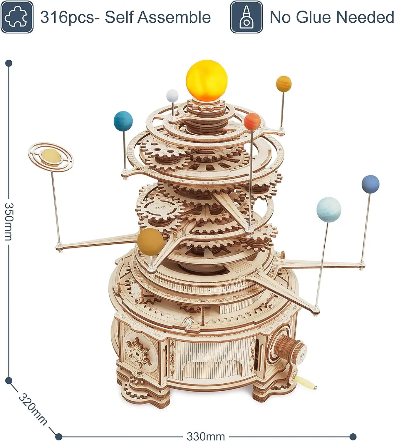 Rotatable Mechanical Orrery DIY