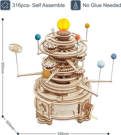 Rotatable Mechanical Orrery DIY