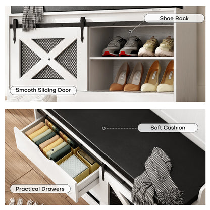 Multifunctional Entryway Bench/Coat Rack