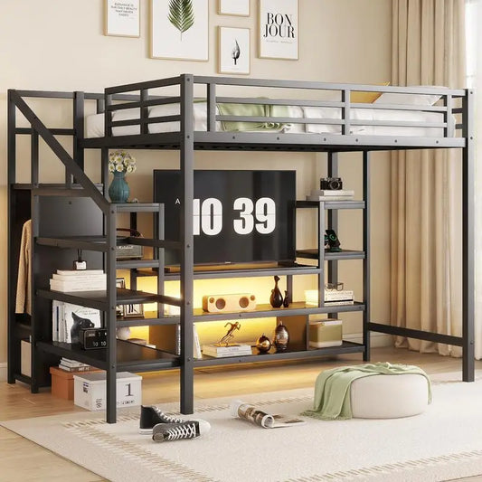 Full Size Metal Loft Bed