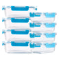 8-Piece Glass Food Containers