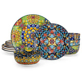 Malacasa Bohemia Dinnerware Vibrant Colors