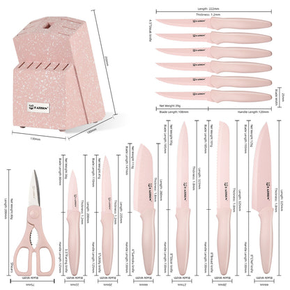 Pink Knife Block Set