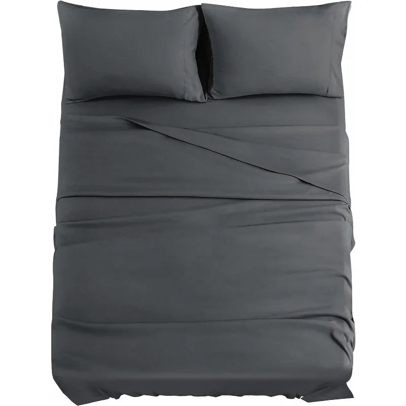 Dark Grey Queen Sheets Set