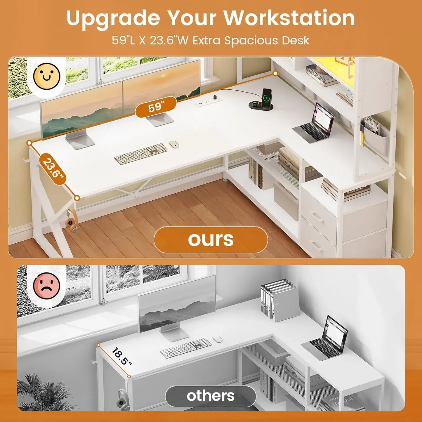 L Shaped Gaming Desks for home