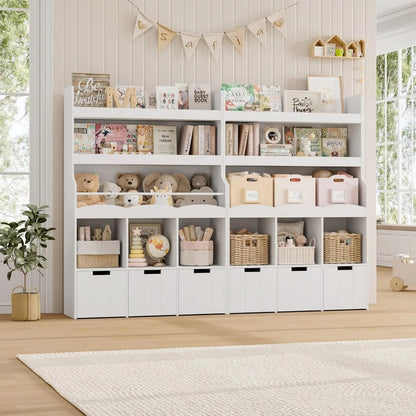 Kids Bookshelf Storage Organizer