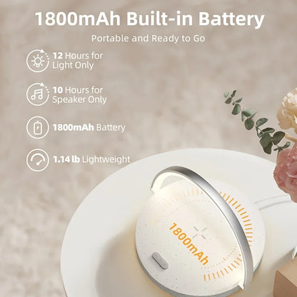 Music Table Lamp with Bluetooth Speaker for Home Décor