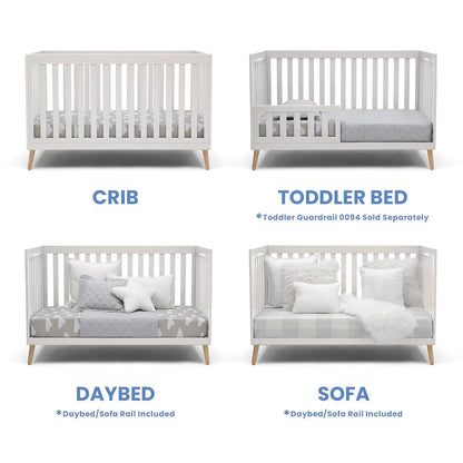 Convertible Baby Crib 4-in-1 for Nursery and Growing Babies