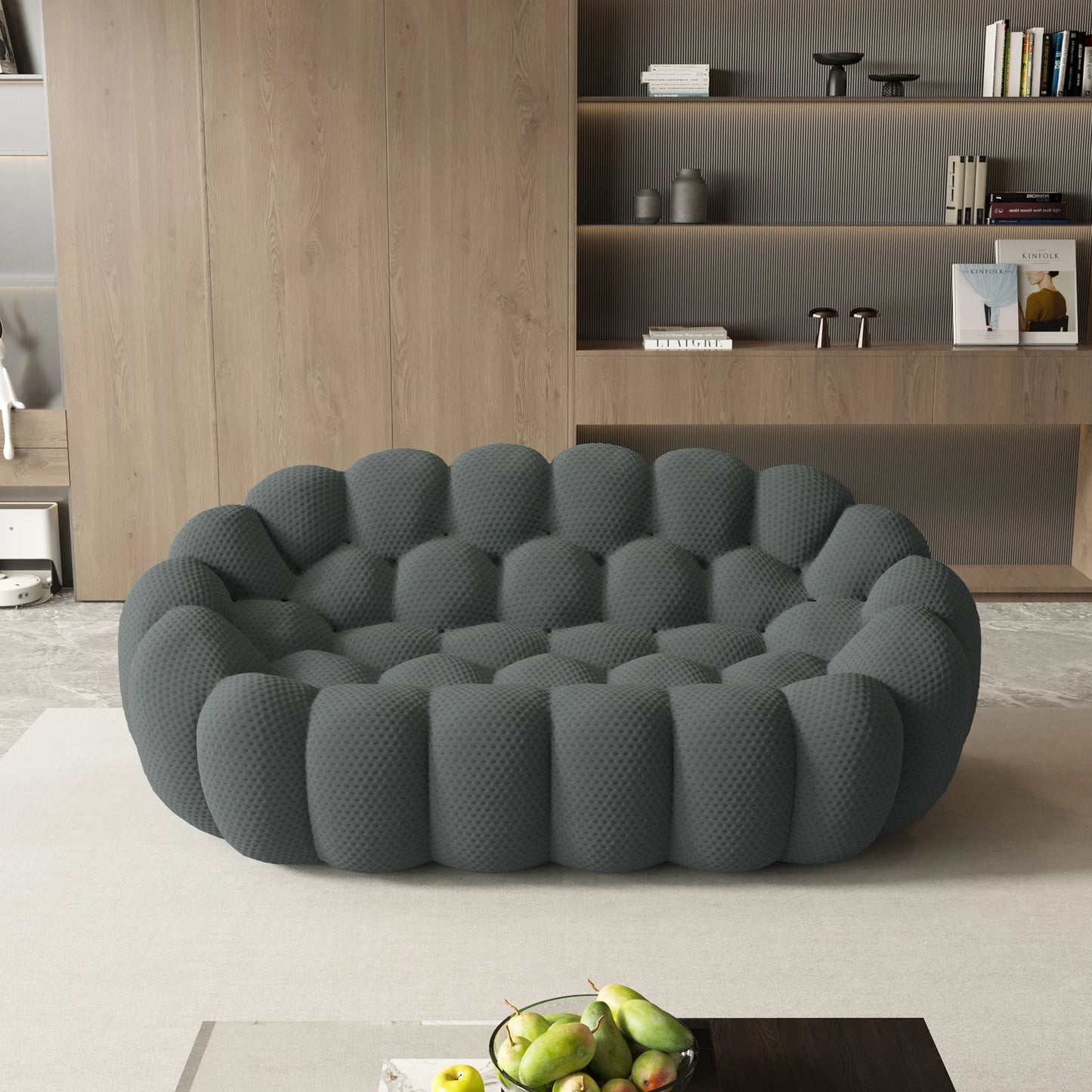 Modern Curved Boneless Sofa for Living Room