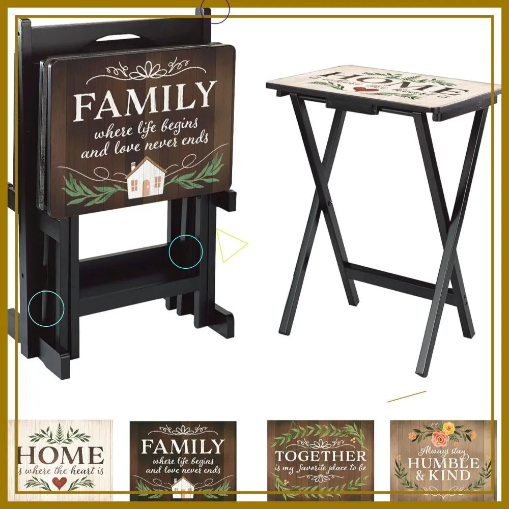 Rectangular Folding TV Trays for Living Room and Home Use