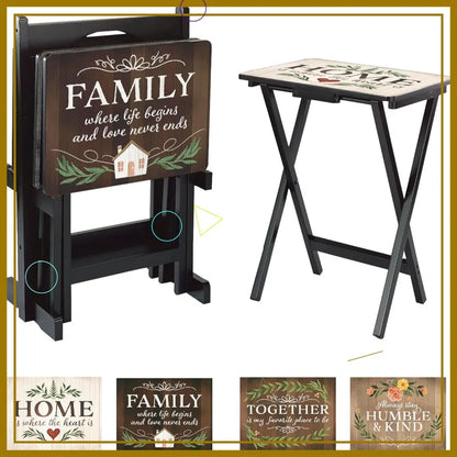 Rectangular Folding TV Trays for Living Room and Home Use