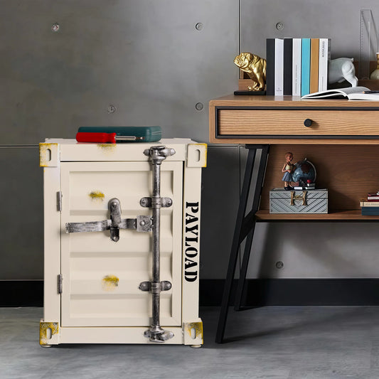 Metal Storage Bedside Cabinet