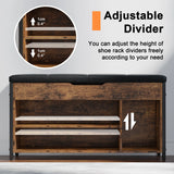 Adjustable Shelf Entryway Bench
