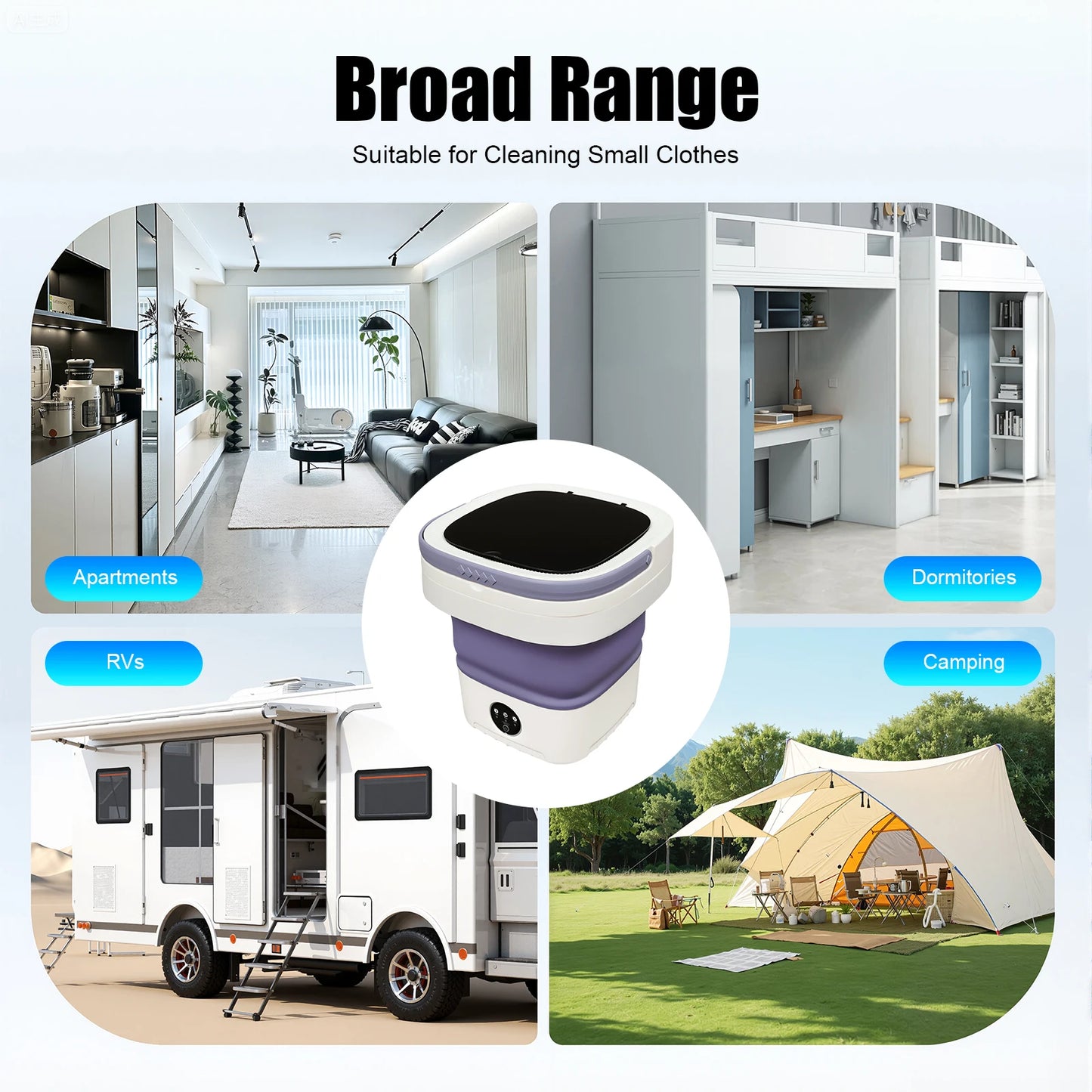 Mini Foldable Washing Machine 12L