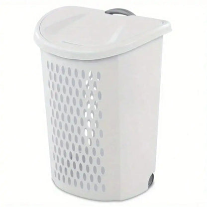 Plastic Laundry Basket with Wheels