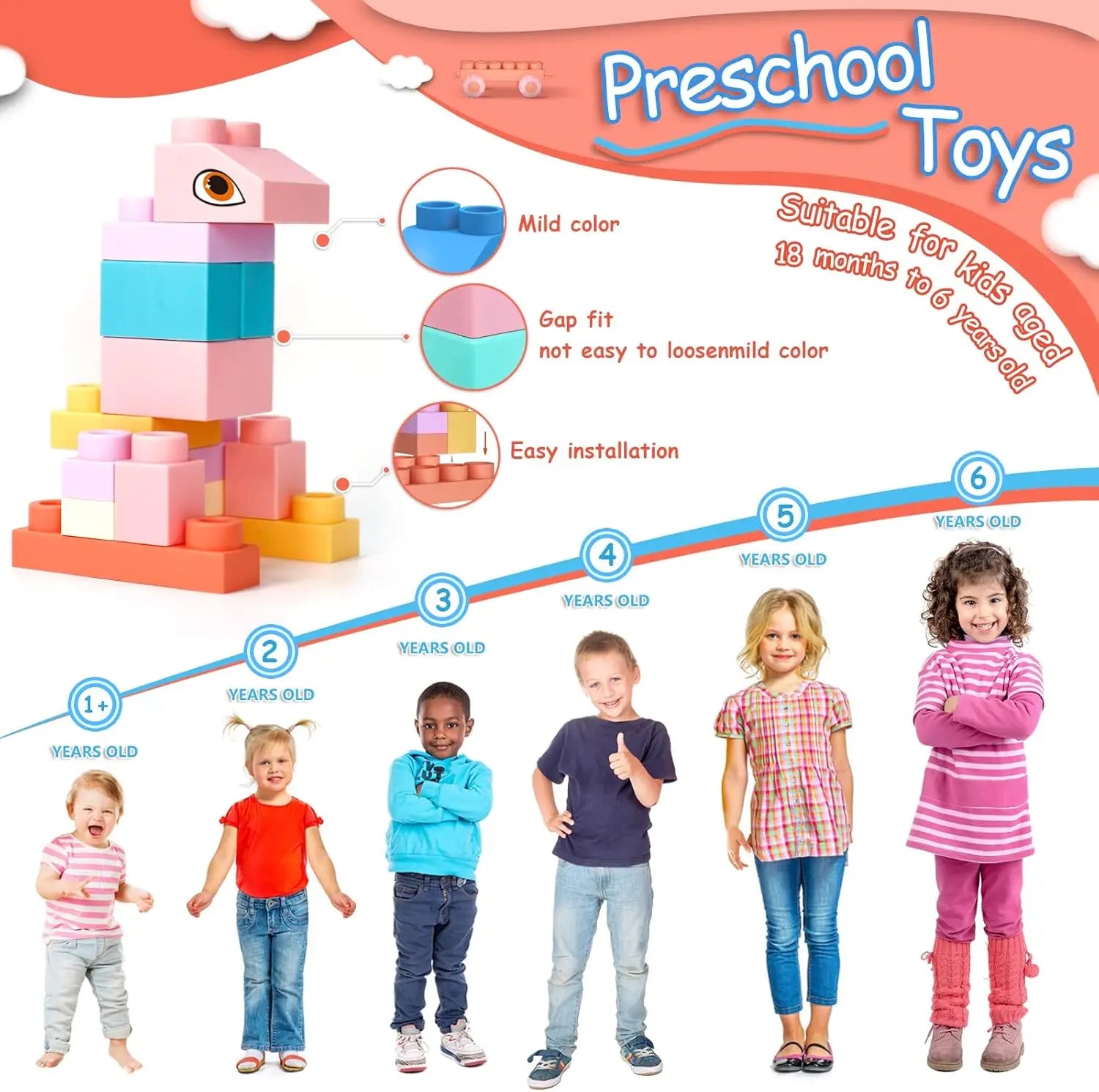 Soft Building Block Sets for Kids’ Creative Play