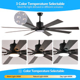 Ceiling Fan/72 Inch/LED Light