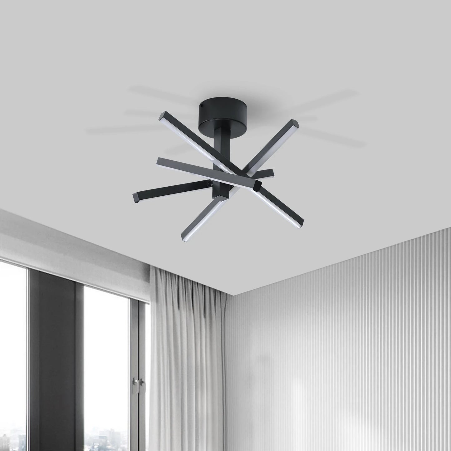 Modern Black LED Ceiling Light for Stylish Home Interiors