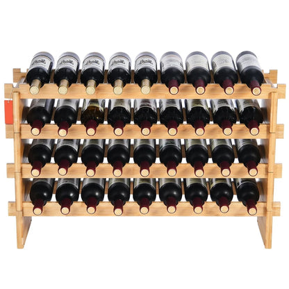 36 Bottle Wine Rack, Bamboo