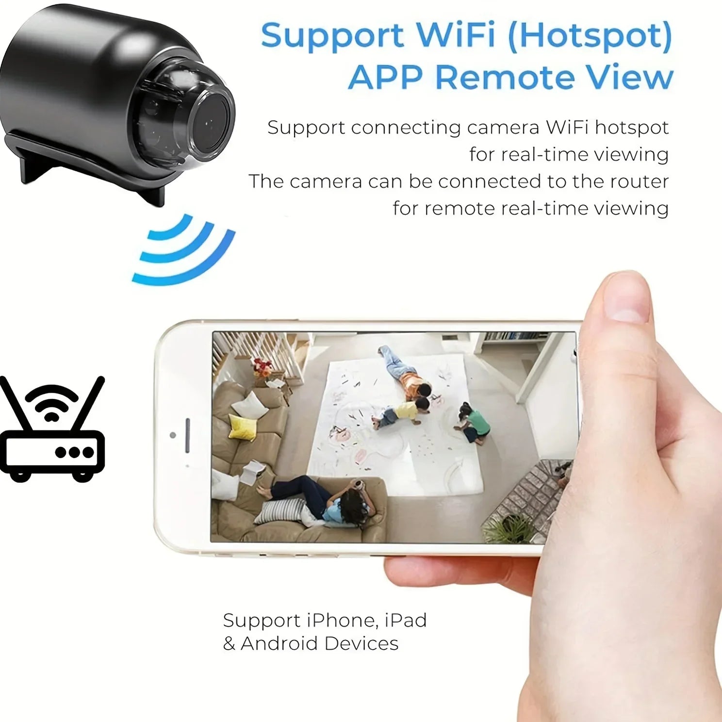Wi-Fi Camera Baby Monitor with Motion Alerts & Audio