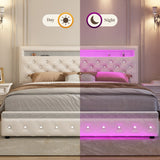 Queen Led Bed Frame with 2 Drawers