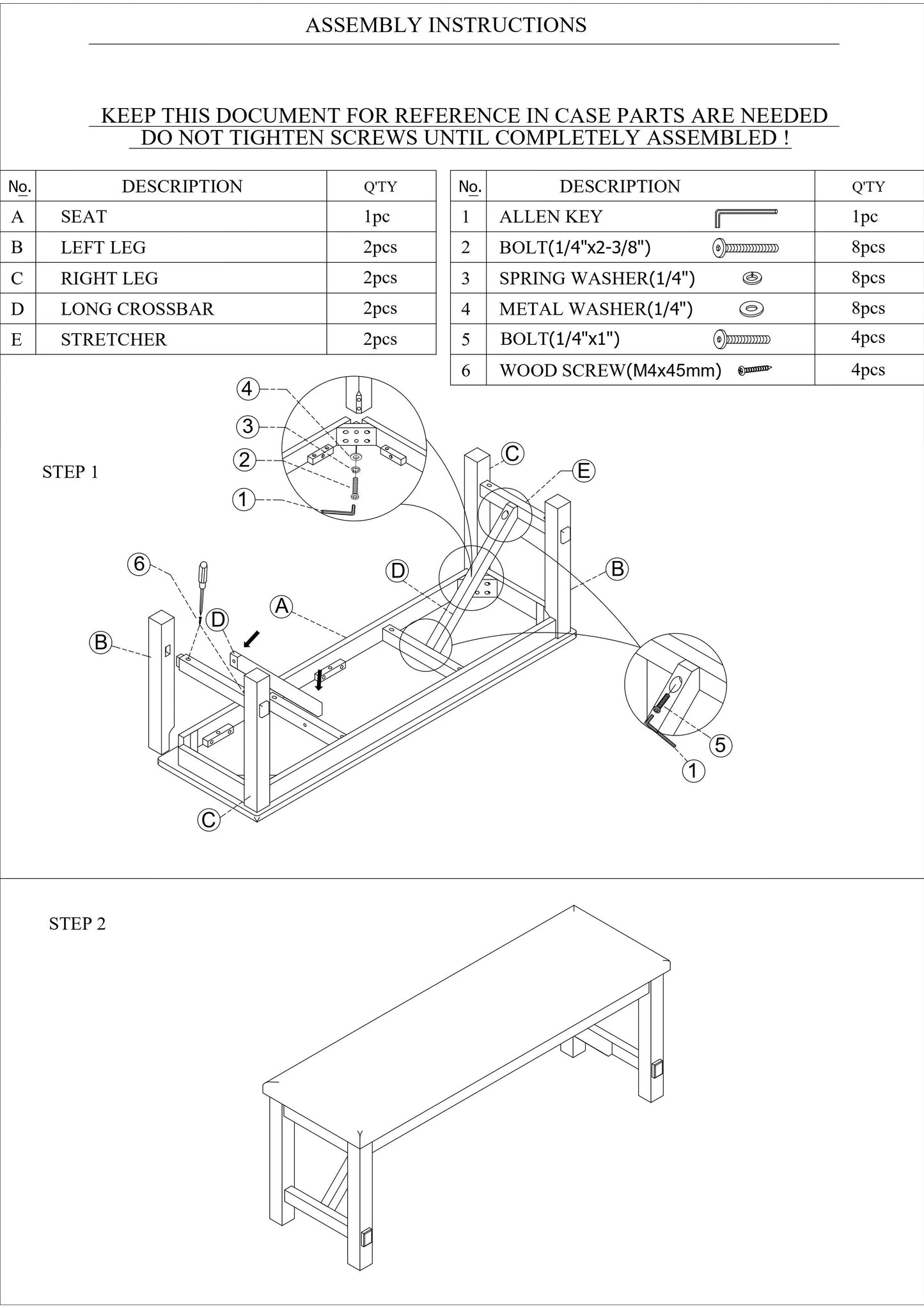 Dining Room Furniture/6 Pieces