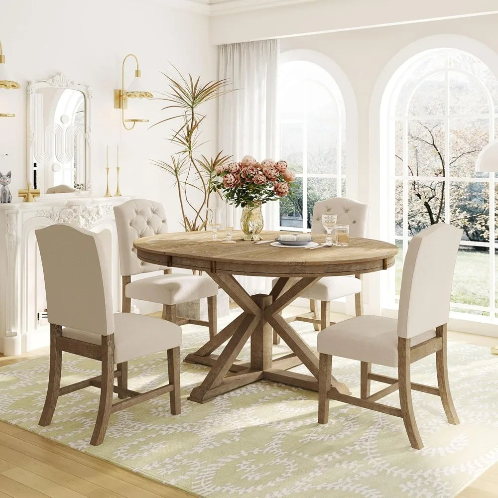 Extendable Dining Table Set for 4, 5