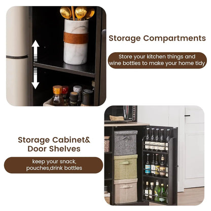 Mini Fridge Cabinet with Storage