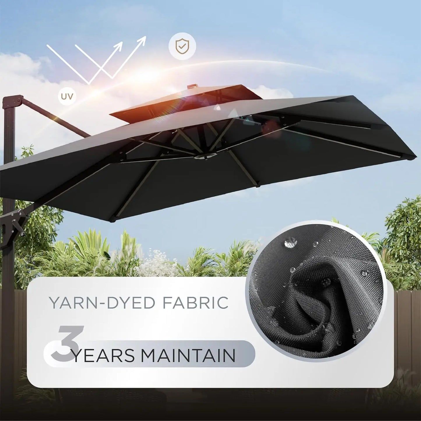 Patio Umbrella with Led Lights
