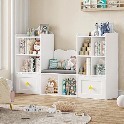 Kids Bookshelf with Reading Nook