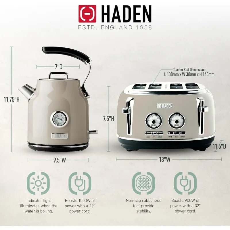 4 Slice Toaster Electric Kettle