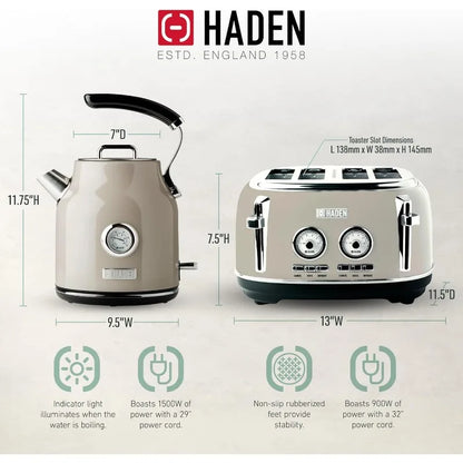 4 Slice Toaster Electric Kettle