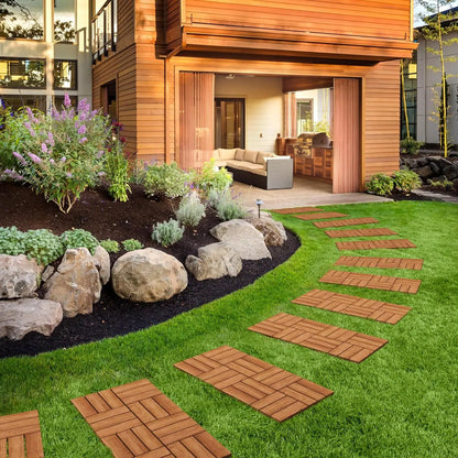 Hardwood Interlocking Deck Tiles