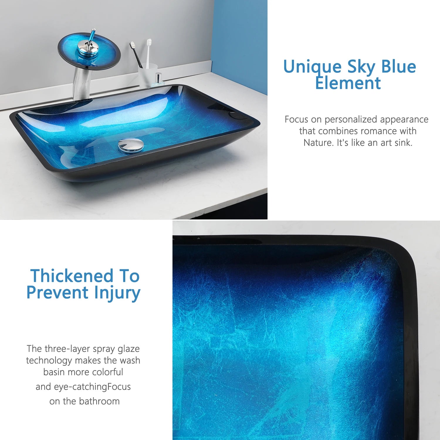 Tempered Glass Vessel Sink