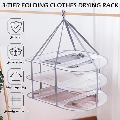 3Tier Folding Clothes Drying Rack
