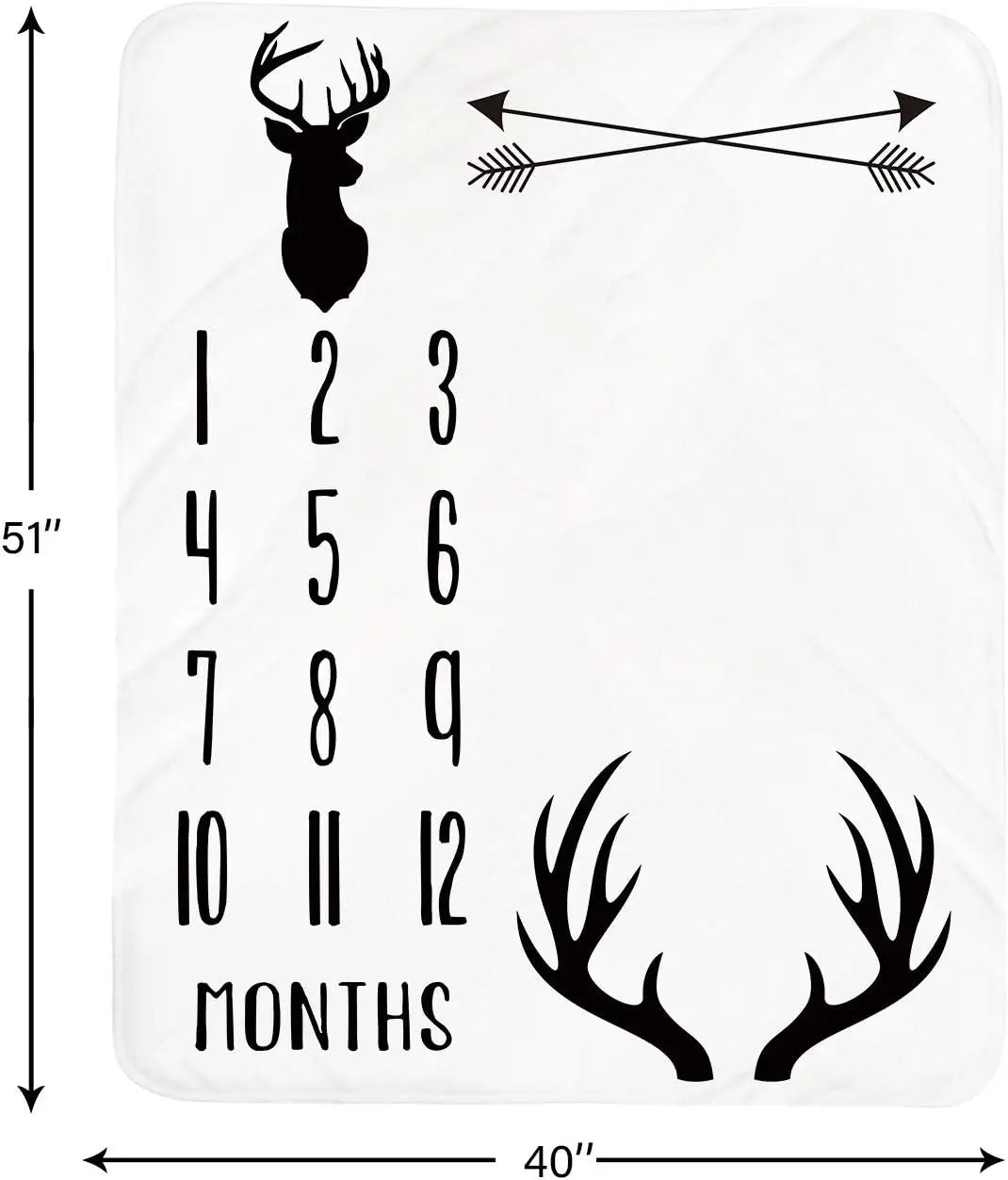 Deer Newborn Milestone Blanket