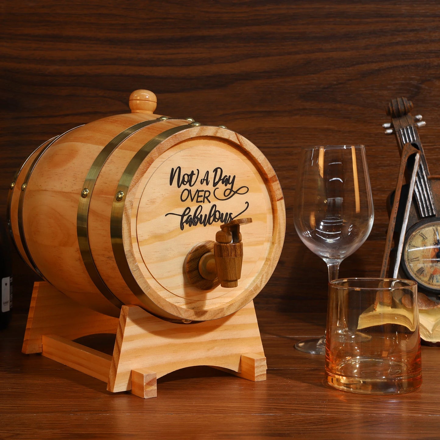 3Liter Wooden Whiskey Barrel